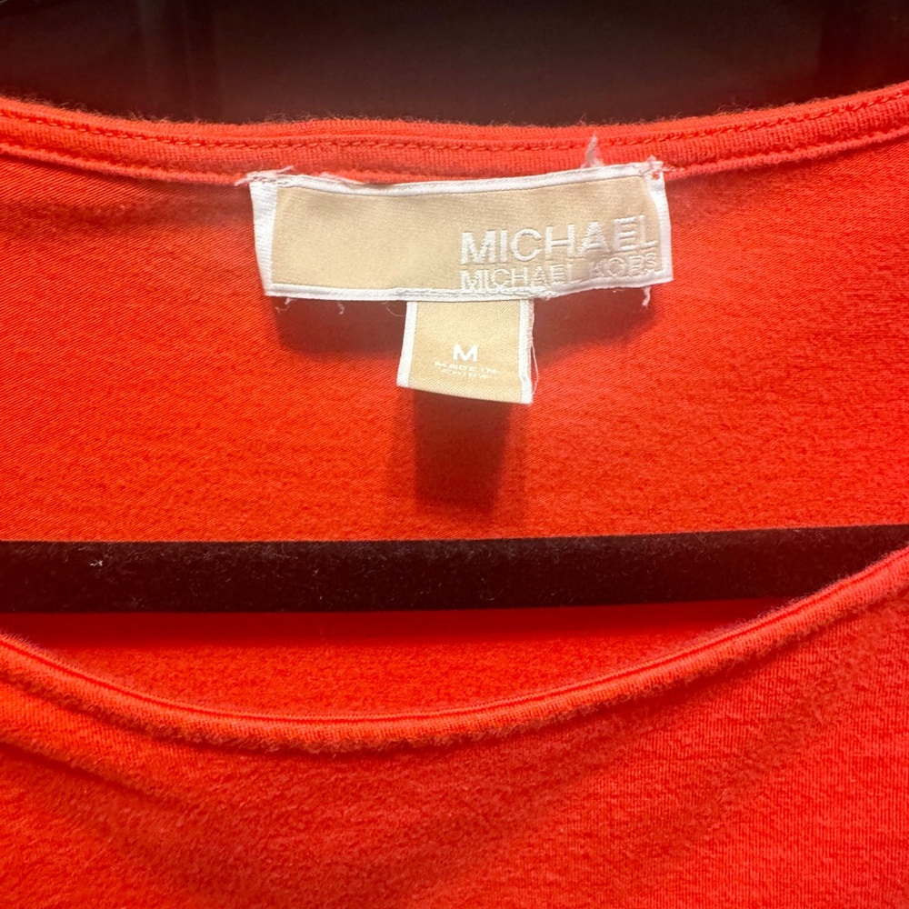 Women's Red Top with Zipper Detail - Picture 2 of 2